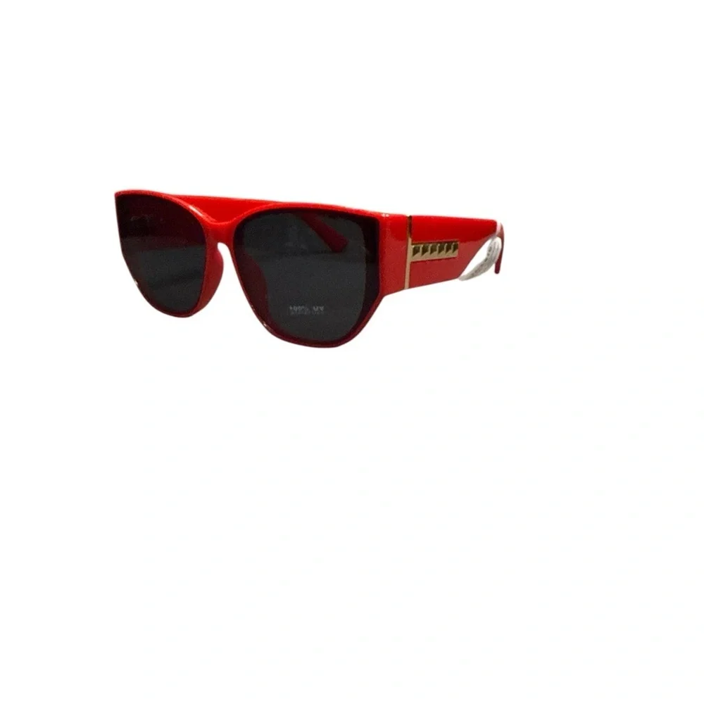 Torrid Red S Cateye ANG Smoke Sunglasses with Gold Accents